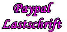 Zahlungsart: Paypal Lastschrift