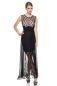 Preview: Abendkleid mit Spitze schwarz-beige 1-13519-061 Preview: Abendkleid mit Spitze schwarz-beige 1-13519-061