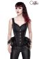 Preview: Ausgestelle Gothic-Corsage aus Brokat und Federn schwarz 1-90003-002 Preview: Ausgestelle Gothic-Corsage aus Brokat und Federn schwarz 1-90003-002