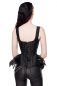 Preview: Ausgestelle Gothic-Corsage aus Brokat und Federn Preview: Ausgestelle Gothic-Corsage aus Brokat und Federn