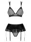Preview: BH, Strumpfhaltergürtel und String - schwarz - Collection Jana Preview: BH, Strumpfhaltergürtel und String - schwarz - Collection Jana