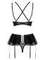 Preview: BH, Strumpfhaltergürtel und String - schwarz - Collection Jana Preview: BH, Strumpfhaltergürtel und String - schwarz - Collection Jana