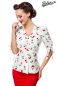 Mobile Preview: Bluse mit Kirschenmuster weiss 1-50326-014