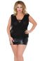 Preview: Chemise mit Wetlook-Saum und Tuell schwarz 2-6082