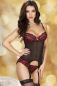 Preview: Corsage CR3564 rot-schwarz 2-4852