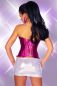 Preview: Feminine Satin-Corsage mit Strasssteinen in lila Preview: Feminine Satin-Corsage mit Strasssteinen in lila