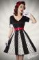 Preview: Godet-Kleid weiss-schwarz-rot 1-50022-090