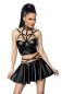 Preview: Harness-Wetlook-Set mit ausgestelltem Rock Preview: Harness-Wetlook-Set mit ausgestelltem Rock