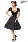 Preview: Kleid mit Puffaermeln schwarz-weiss 1-50216-010 Preview: Kleid mit Puffaermeln schwarz-weiss 1-50216-010