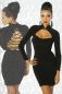 Preview: Kleid mit Schnuerung schwarz 1-12439-002 Preview: Kleid mit Schnuerung schwarz 1-12439-002
