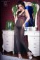 Mobile Preview: Langes Kleid CR4215 schwarz-pink schwarz-pink 2-6216
