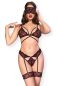Preview: Lingerie-Set CR4880 schwarz/rot