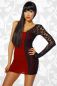 Preview: Minikleid mit Spitze rot-schwarz 1-12493-018 Preview: Minikleid mit Spitze rot-schwarz 1-12493-018