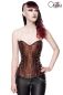 Preview: Punk-Gothic-Corsage aus Brokat braun 1-90008-071 Preview: Punk-Gothic-Corsage aus Brokat braun 1-90008-071