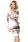 Preview: Raffiniertes Minikleid weiss-gemustert 1-13910-209 Preview: Raffiniertes Minikleid weiss-gemustert 1-13910-209