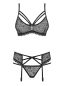 Preview: Soft-BH, Strumpfhaltergürtel und String im Set - schwarz - Collection Anita