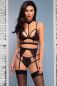 Preview: Spitzen-Set CR4636 schwarz schwarz 2-7428