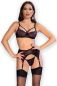 Preview: Spitzen-Set CR4693 schwarz/rosa Preview: Spitzen-Set CR4693 schwarz/rosa