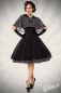 Preview: Swing-Kleid mit Cape schwarz-weiss 1-50050-010
