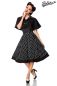 Mobile Preview: Swing-Kleid mit Cape schwarz-weiss-dots 1-50050-241