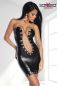 Preview: Wetlook-Kleid mit Kette schwarz 1-18161-002 Preview: Wetlook-Kleid mit Kette schwarz 1-18161-002