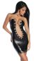 Preview: Wetlook-Kleid mit Kette Preview: Wetlook-Kleid mit Kette