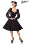 Mobile Preview: elegantes Kleid mit Spitzenaermel schwarz 1-50214-002