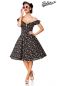 Preview: schulterfreies Kleid schwarz-rosa 1-50211-060