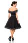 Preview: schulterfreies Swing-Kleid mit Gürtel Preview: schulterfreies Swing-Kleid mit Gürtel
