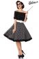 Preview: schulterfreies Swing-Kleid schwarz-weiss 1-50052-010 Preview: schulterfreies Swing-Kleid schwarz-weiss 1-50052-010