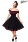 Preview: schulterfreies Swing-Kleid schwarz-rot 1-50058-021