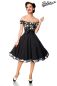 Preview: schulterfreies Swing-Kleid schwarz-gemustert 1-50058-152 Preview: schulterfreies Swing-Kleid schwarz-gemustert 1-50058-152