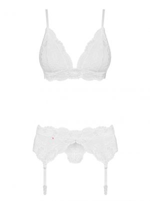 BH, Strumpfhaltergürtel und String im Set - weiß - Collection Melanie