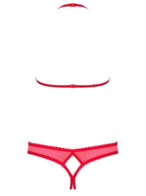 BH und String ouvert - rot - Collection Emma