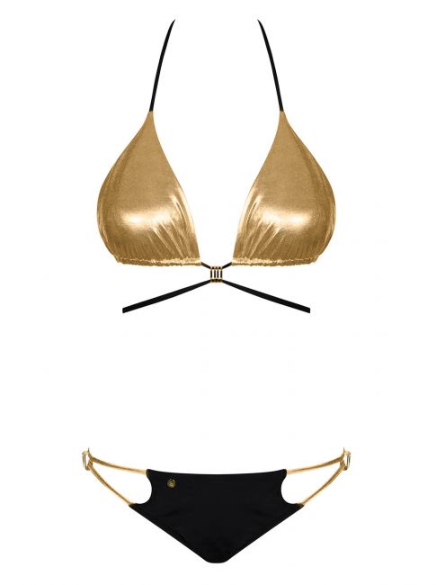 Bikini Goldivia gold/schwarz