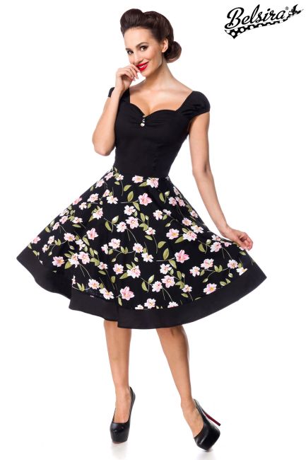 Blumenkleid schwarz 1-50307-002