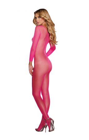 Bodystocking DR0015 neon pink