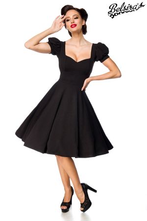 Kleid mit Puffaermeln schwarz 1-50216-002