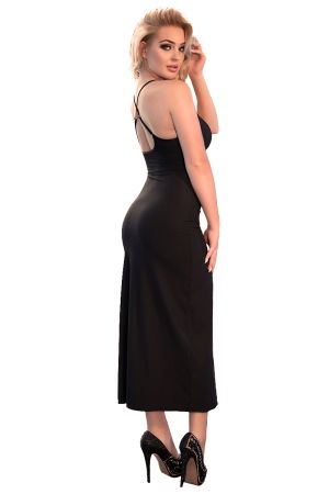 Langes Kleid CR4379 schwarz