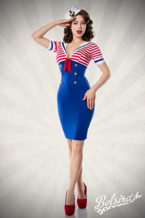 Marinekleid blau-rot-weiss 1-50003-163