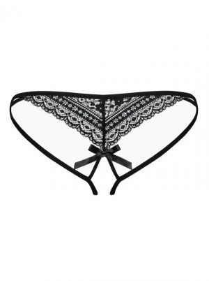 Picantina Crotchless Thong schwarz