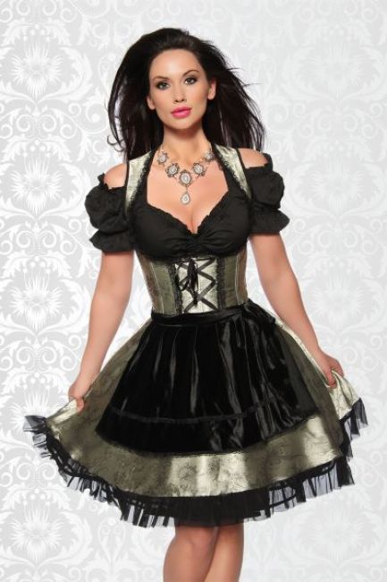 Premium Dirndl aus edlem Jacquard Stoff