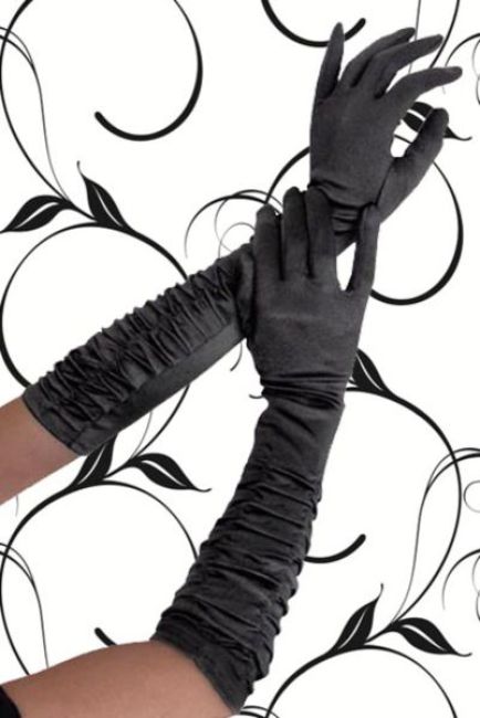Satin-Handschuhe schwarz 1-11816-002