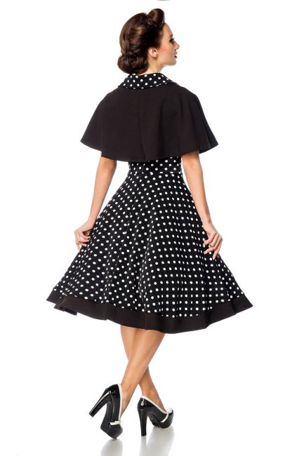 Swing-Kleid mit Cape