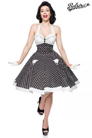 Vintage-Swing-Kleid schwarz-weiss 1-50066-010