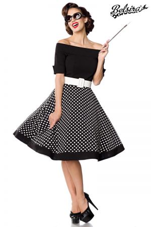 schulterfreies Swing-Kleid