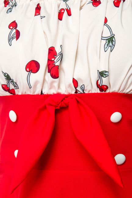 schulterfreies Swing-Kleid