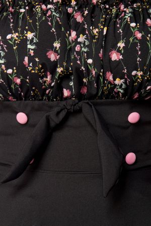 schulterfreies Swing-Kleid