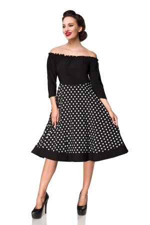schulterfreies Swing-Kleid
