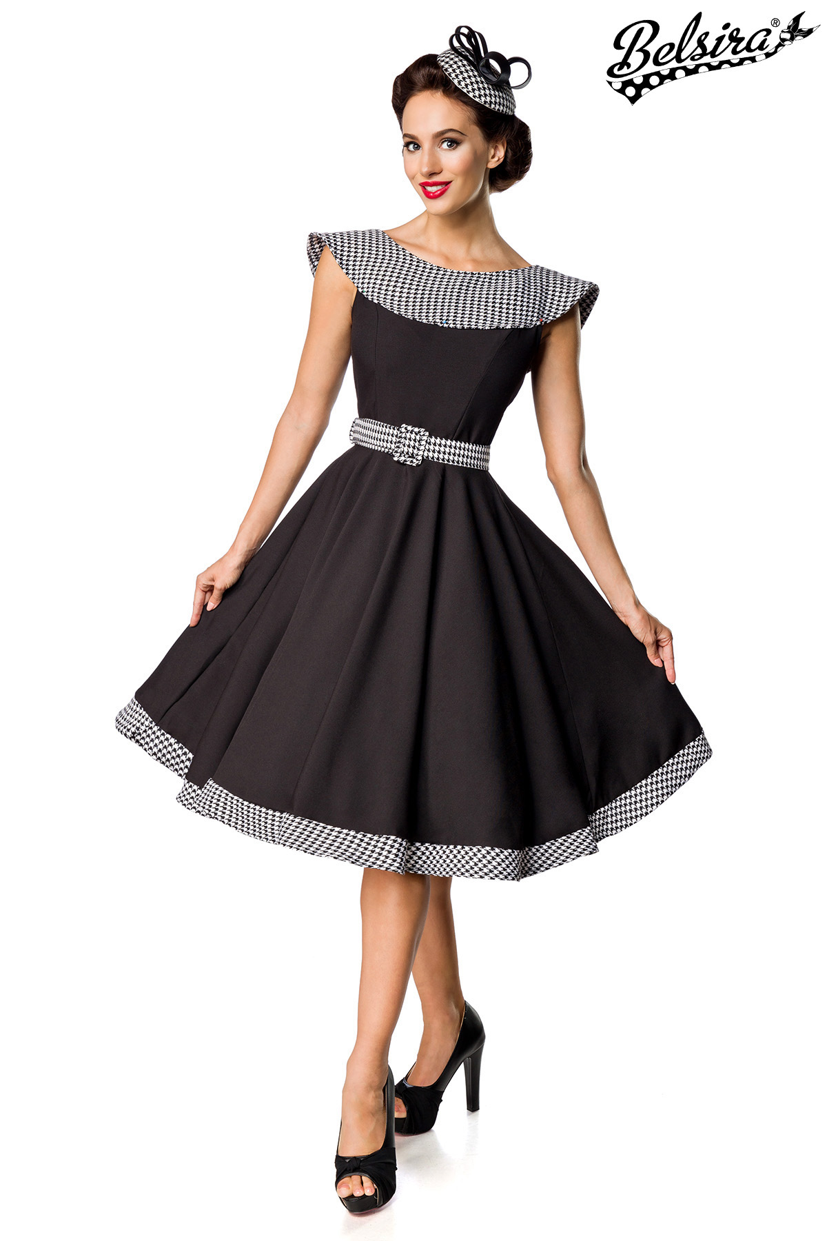 Swing Kleid Schwarz Weiß Swing Kleid Schwarz Weiß